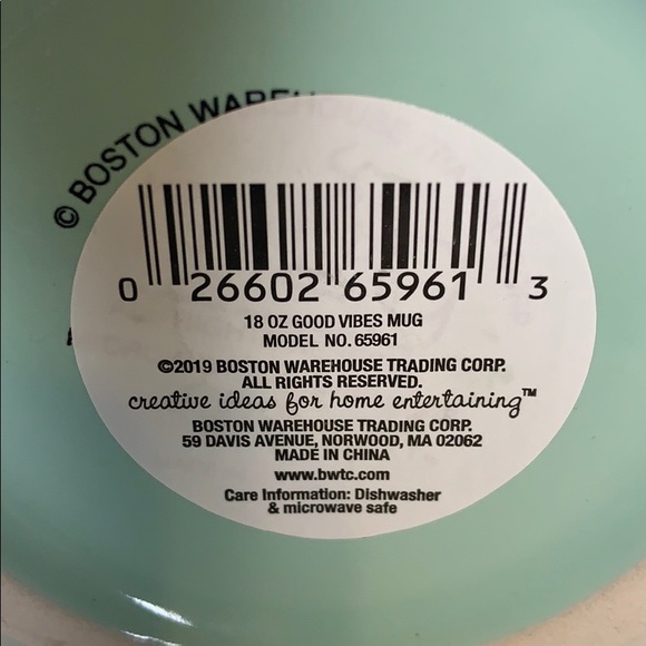 18 oz Boston Warehouse Trading Corp - Good Vibes - Picture 3 of 3